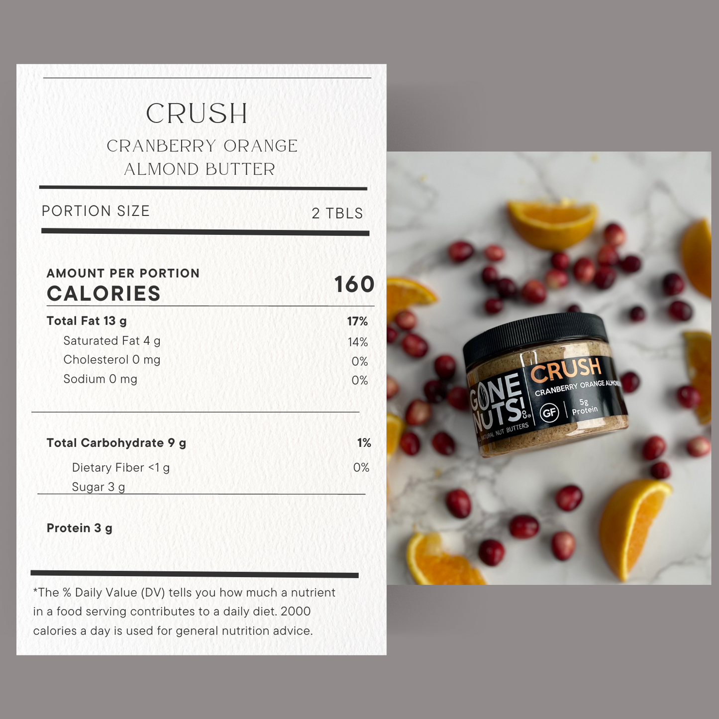 NEW - CRUSH - Cranberry Orange Almond Butter